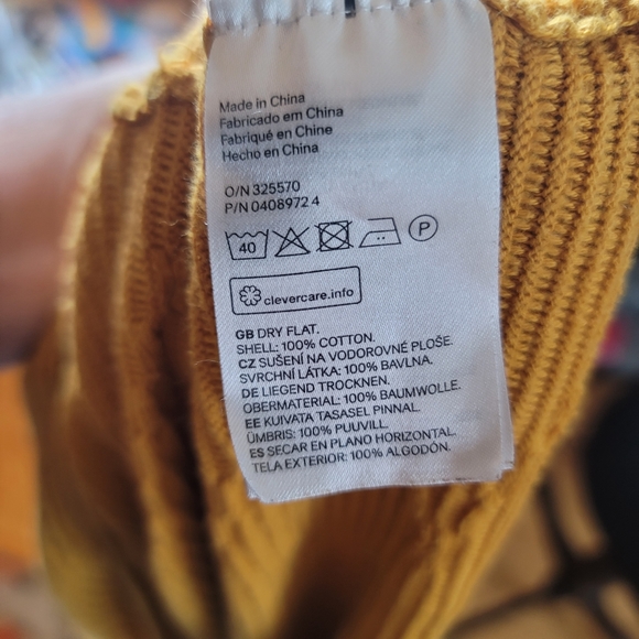 Divided Mustard Color RIbbed Sweater - Picture 2 of 8